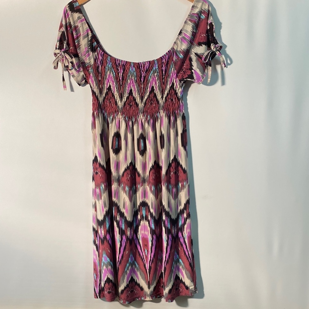 Cristinalove Multicolor Patterned Midi Dress